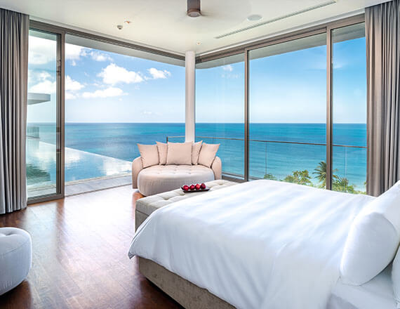 Malaiwana Penthouse - Master bedroom outlook