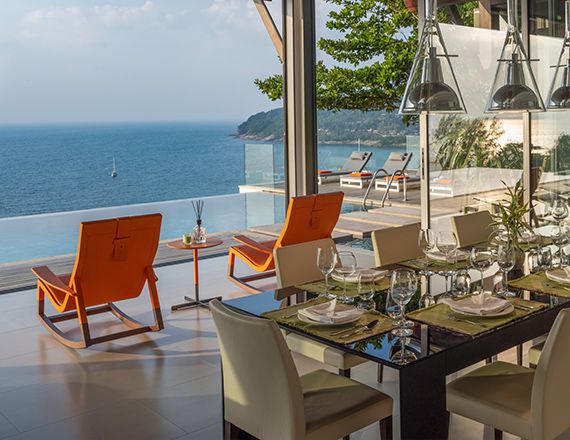 Villa Chan Paa - Dining area with breathtaking view